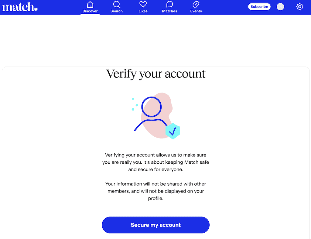 account verification notification of verify your account